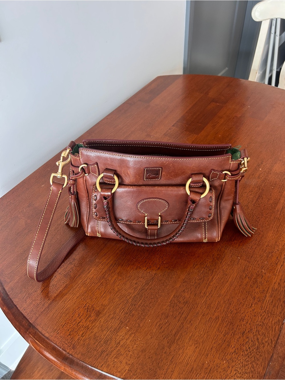 Brown Leather Dooney & Bourke shoulder bag